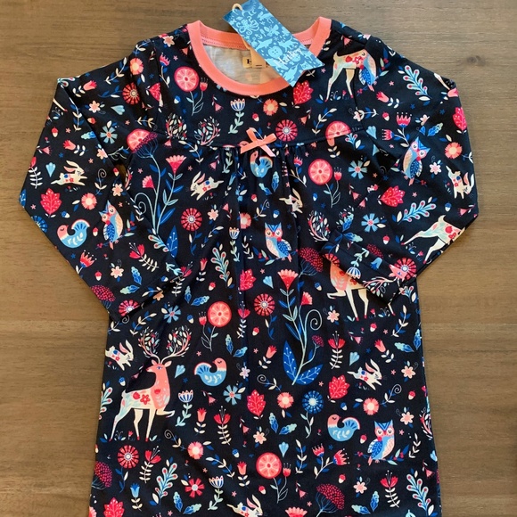 Hatley Pajamas New Hatley Girls Nightgown Forest Friends Navy